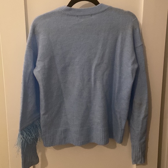 Design History Light Blue Sweater with Feathers - Picture 2 of 3